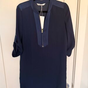 Navy Blue Tunic Dress - Trina Turk